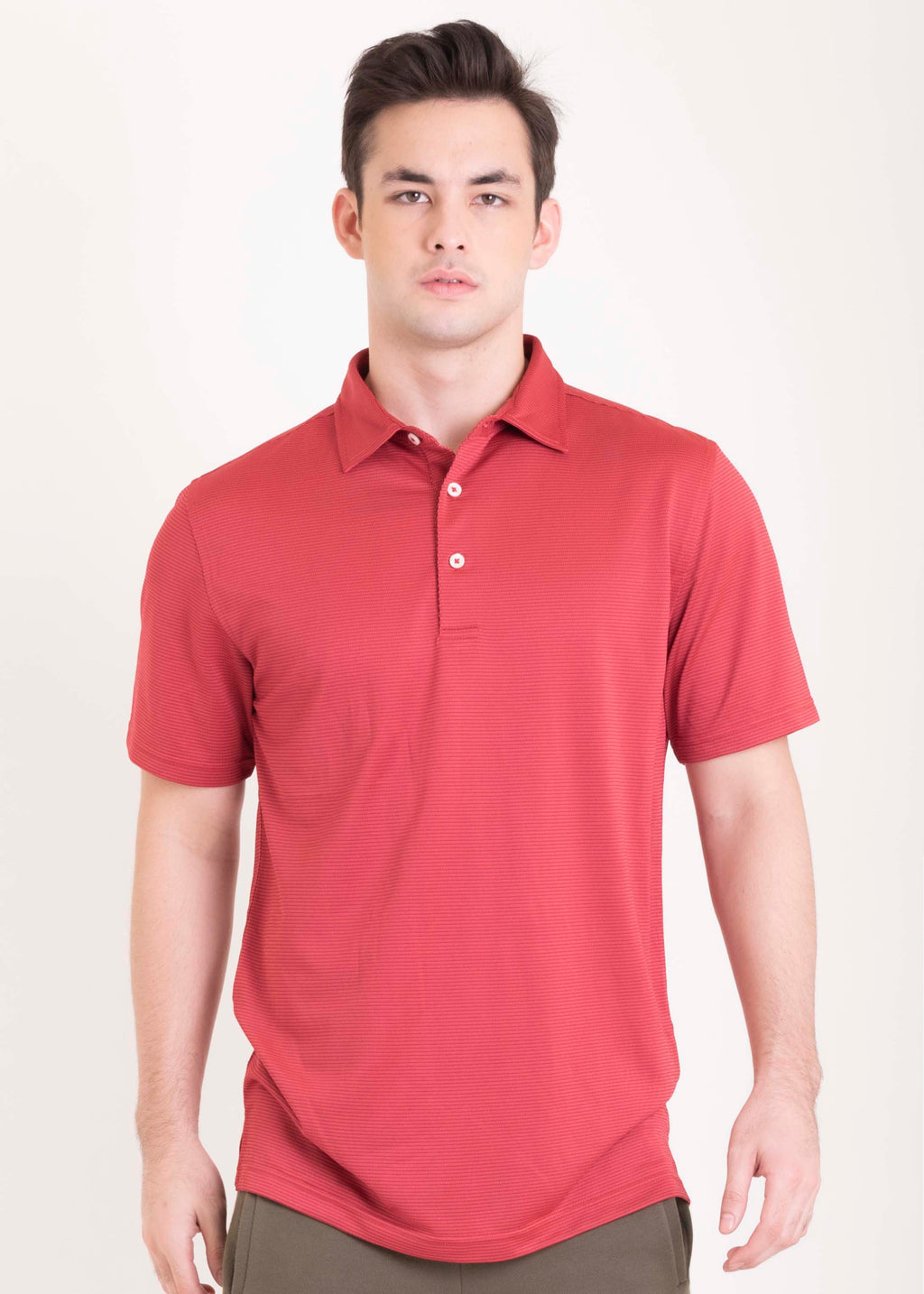 Ramé Dryfit Polo Shirt in Textured Red