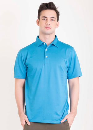 Ramé Dryfit Polo Shirt in Textured Sky