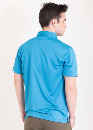 Ramé Dryfit Polo Shirt in Textured Sky