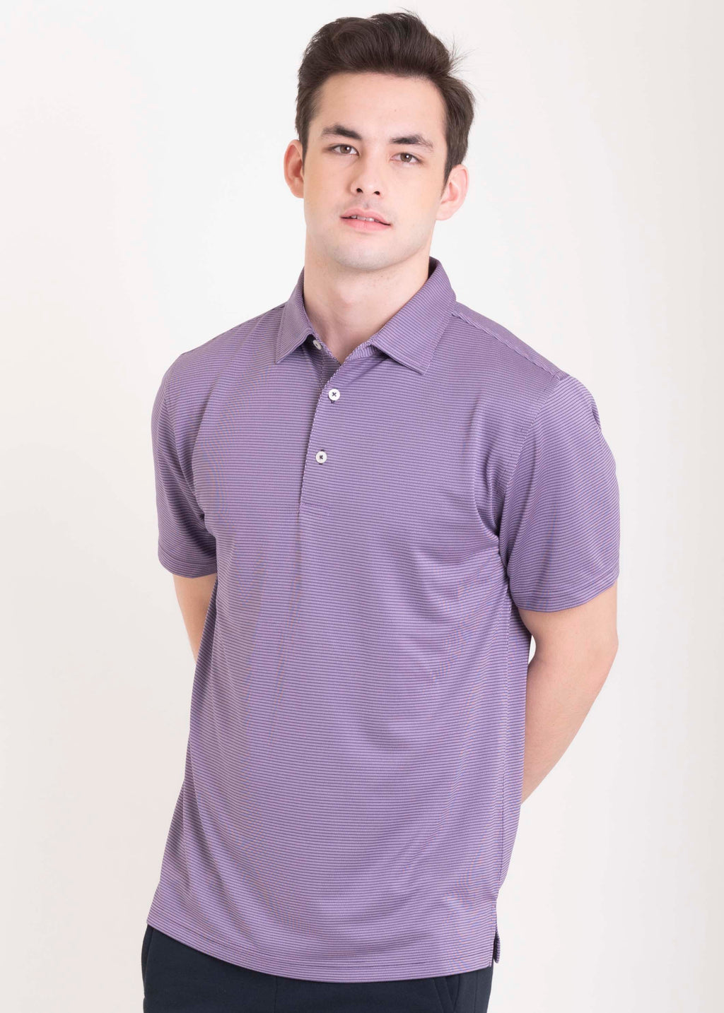 Ramé Dryfit Polo Shirt in Textured Purple
