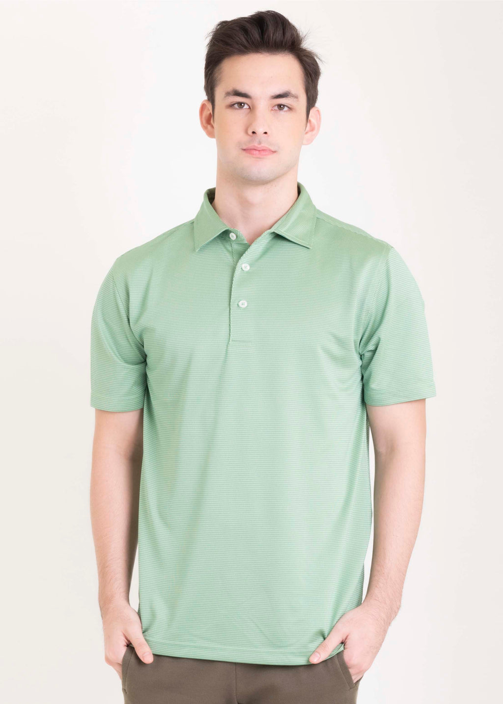 Ramé Dryfit Polo Shirt in Textured Green