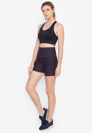 Belle Shorts in Heathered Black
