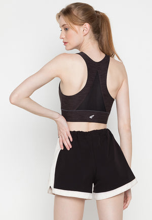 Vidi Sports Bra in Charcoal Black