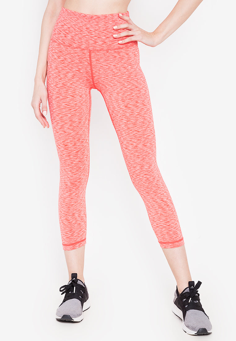 Belle Capri Leggings in Heathered Pink