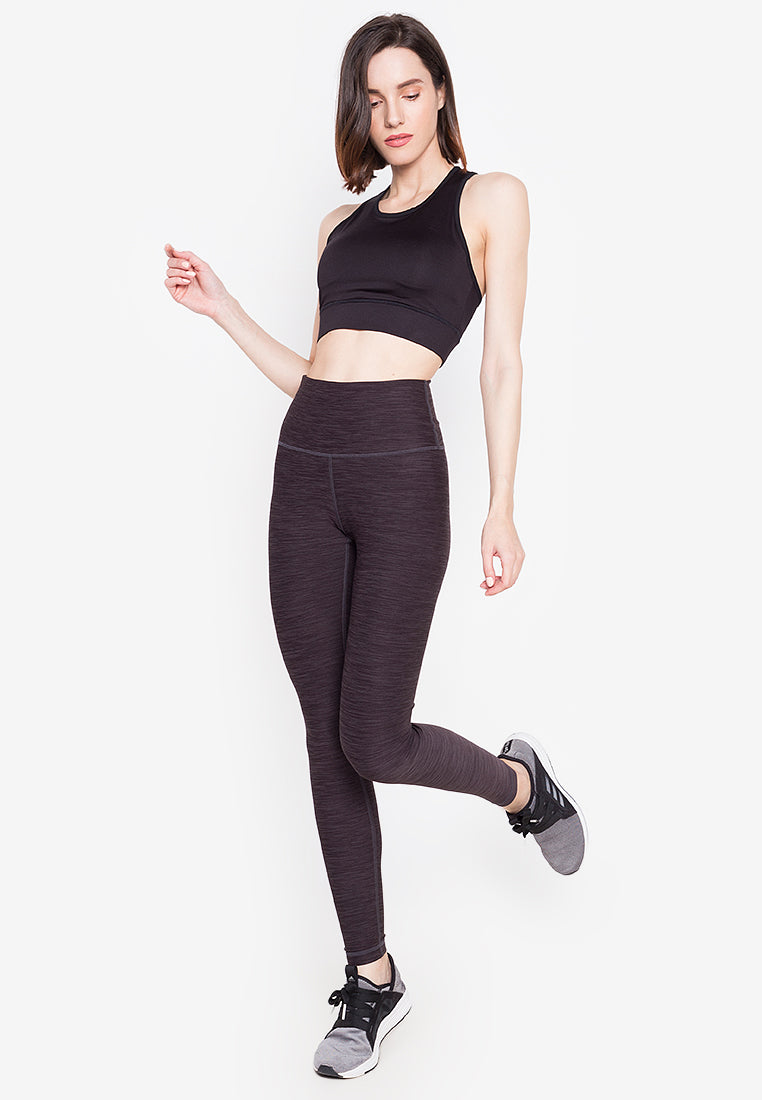 Belle Full Leggings in Heathered Black